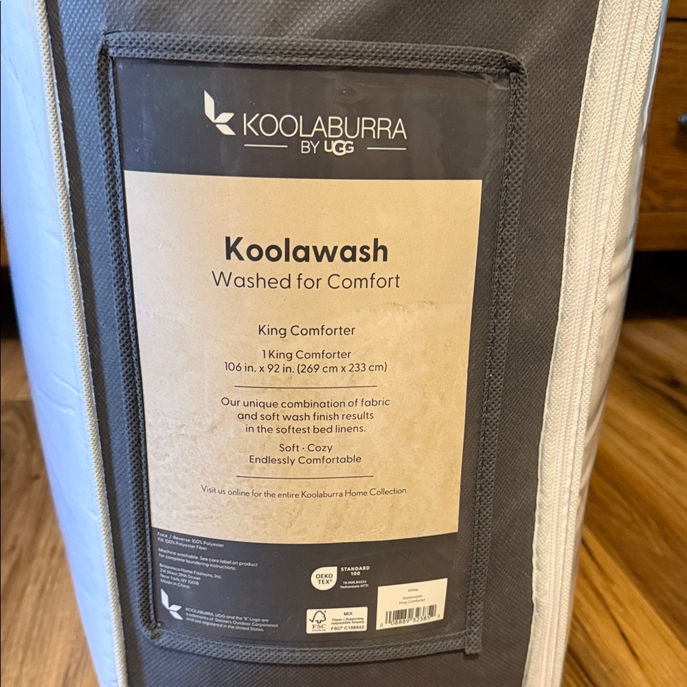 Koolaburra by UGG Koolawash Down Alternative Comforter - White (King) - Picture 3 of 5